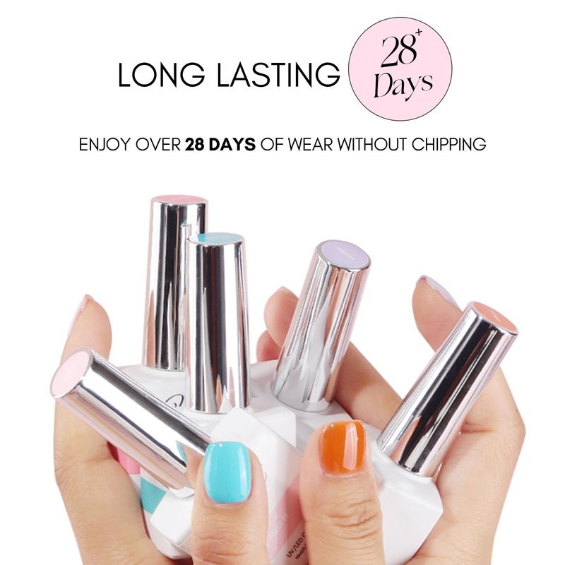 vettsy HEMA-Free Classic Jelly Gel Nail Polish Kit - 6 Translucent & Elegant Colors - Long-Lasting Soak-Off UV/LED Gel Polishes - Vegan, Cruelty-Free for Healthy, Glossy Nails