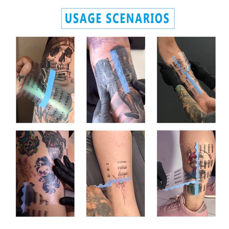 Tattoo Aftercare Bandage - 6in ×10yd Second Skin Tattoo Bandages Tattoo Cover Up Tape Waterproof Derm Shield Tattoo Wraps for Healing Tattoo Cover for Swimming Tattoo Protection Film(0.01mm)