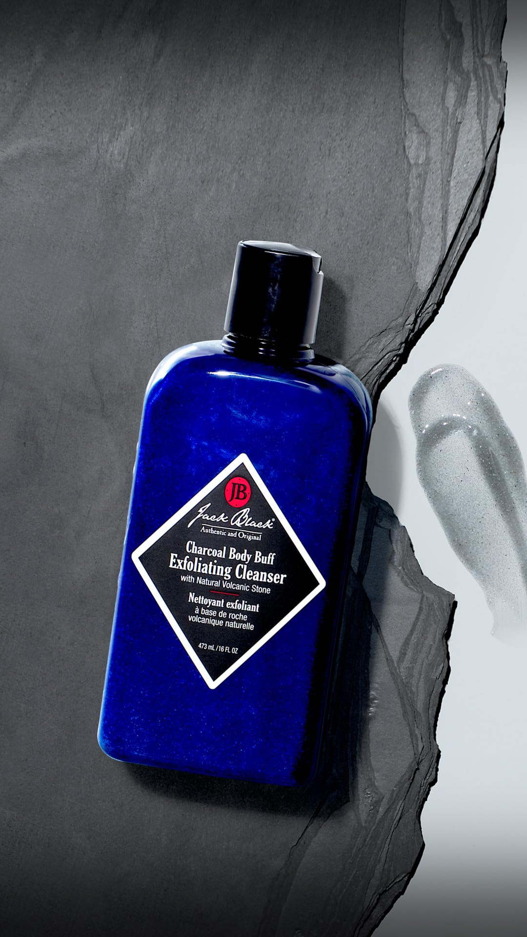 Jack Black Charcoal Body Buff Exfoliating Cleanser, 3oz