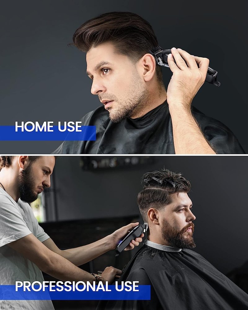 GLAKER Hair Clippers for Men Professional - Cordless Clippers and Trimmers Set, Complete Barber Kit for Hair Trimming & Beard Grooming, Mens Haircutting Kits for Blending & Fade Cuts (Green)
