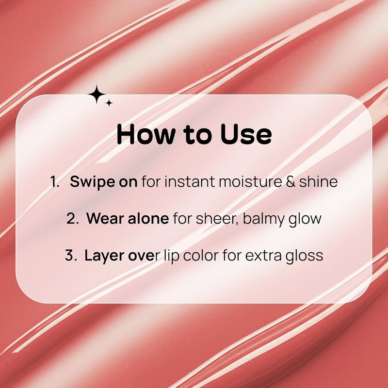 Lip Jelly - Sheer Glossy Lip Gloss with Vitamin 10 Complex & Nourishing Oils | Hydrating Vegan Non-Sticky Stain, 0.3 fl oz (Crushed Plum)