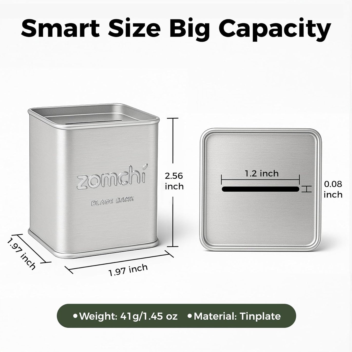 ZOMCHI Razor Blade Bank for Safety Razor Blade Storagement, Used Double Edge Safety Razor Blade Disposal Case (Black)