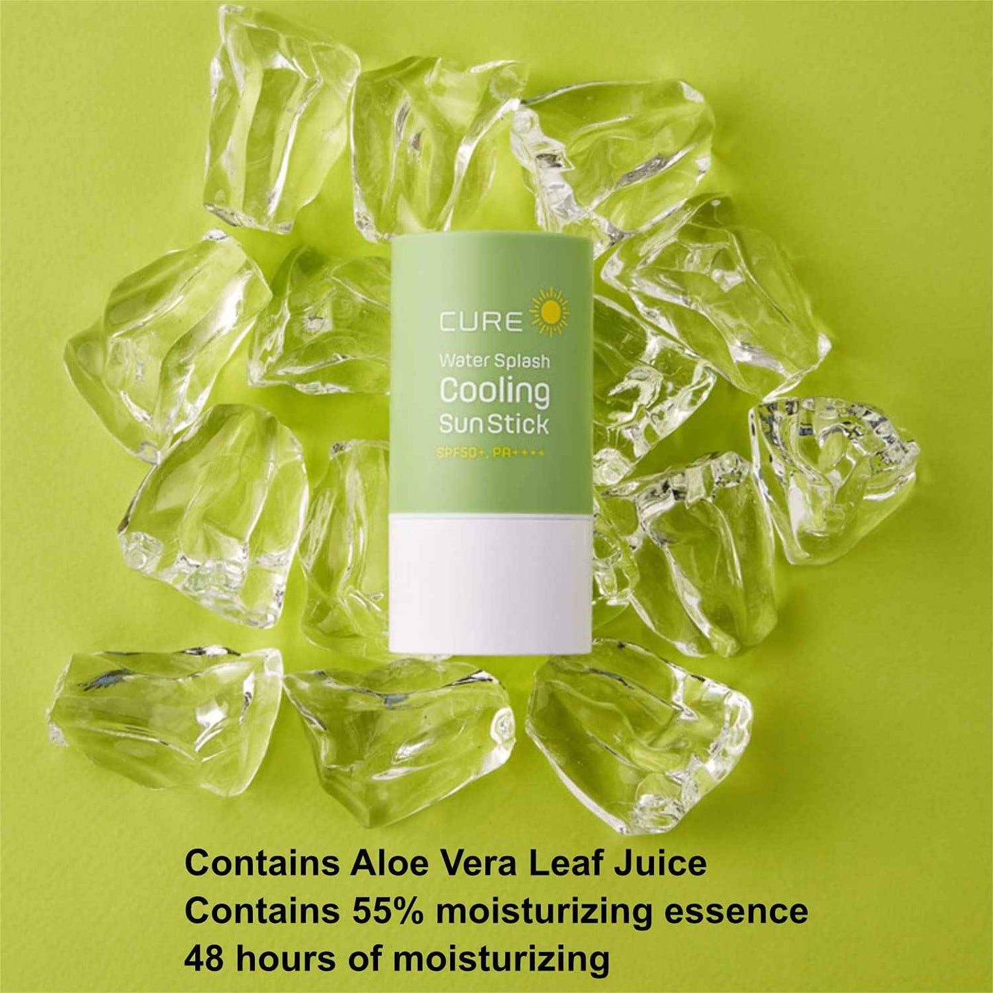 Kim Jeong Moon Aloe CURE Water Splash Cooling Sun Stick SPF 50+ PA++++ 23g / Soothing UV protection Suncreen