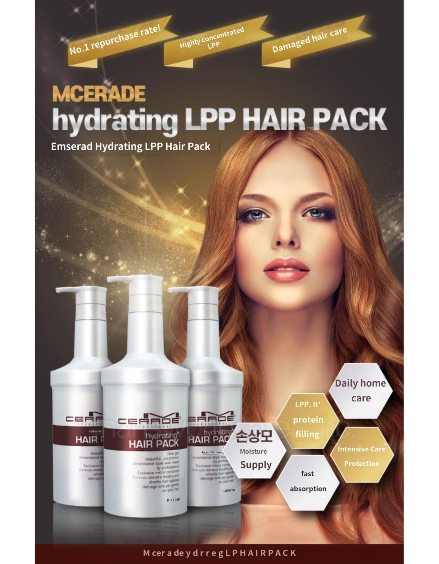 Somang M Cerade Hydrating Hair Pack 1000ml (33.8fl.oz) Scalp Purification Effect, Hair Moisturizing