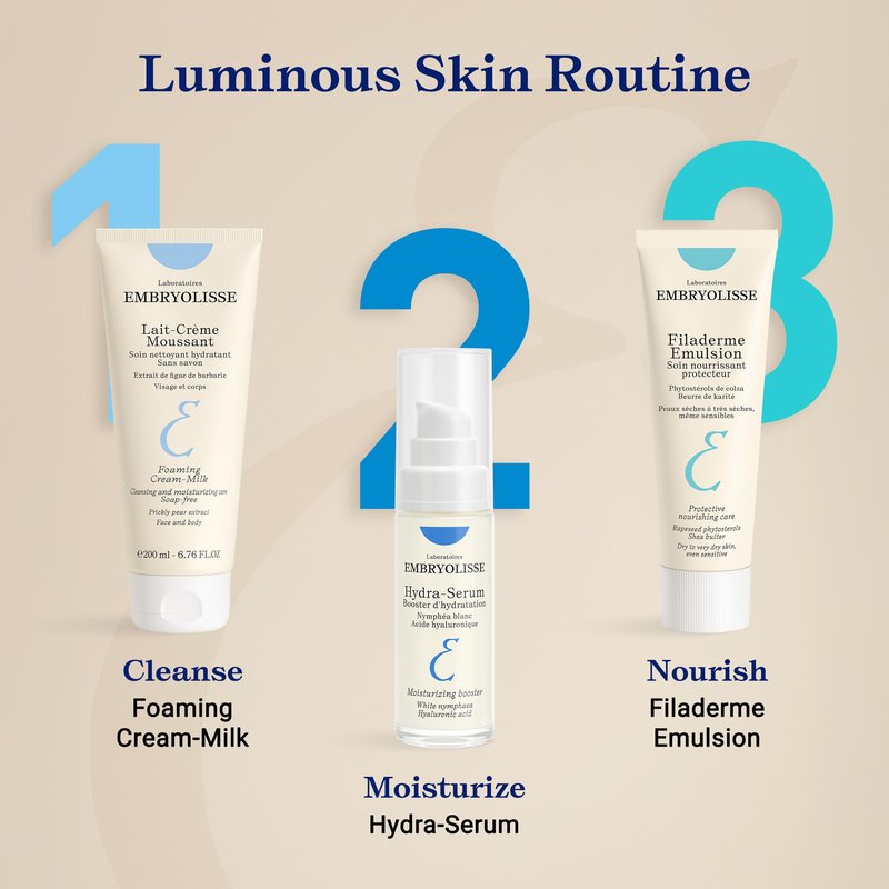 Embryolisse Filaderme Emulsion Face Moisturizer, Intensive Repair for Dry Skin, with Aloe Vera & Shea Butter, 2.54 Fl Oz