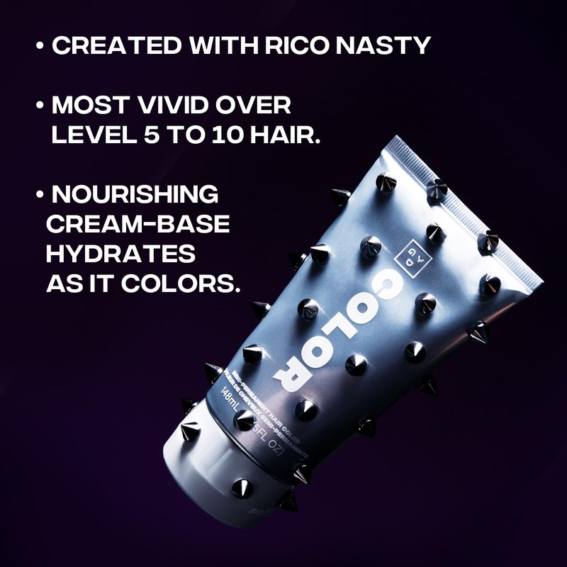 Good Dye Young x Rico Nasty Purple Semi-Permanent Hair Dye, Vegan and Cruelty-Free, Semi-Permanent Hair Color (Deep Purple, 5FL OZ)