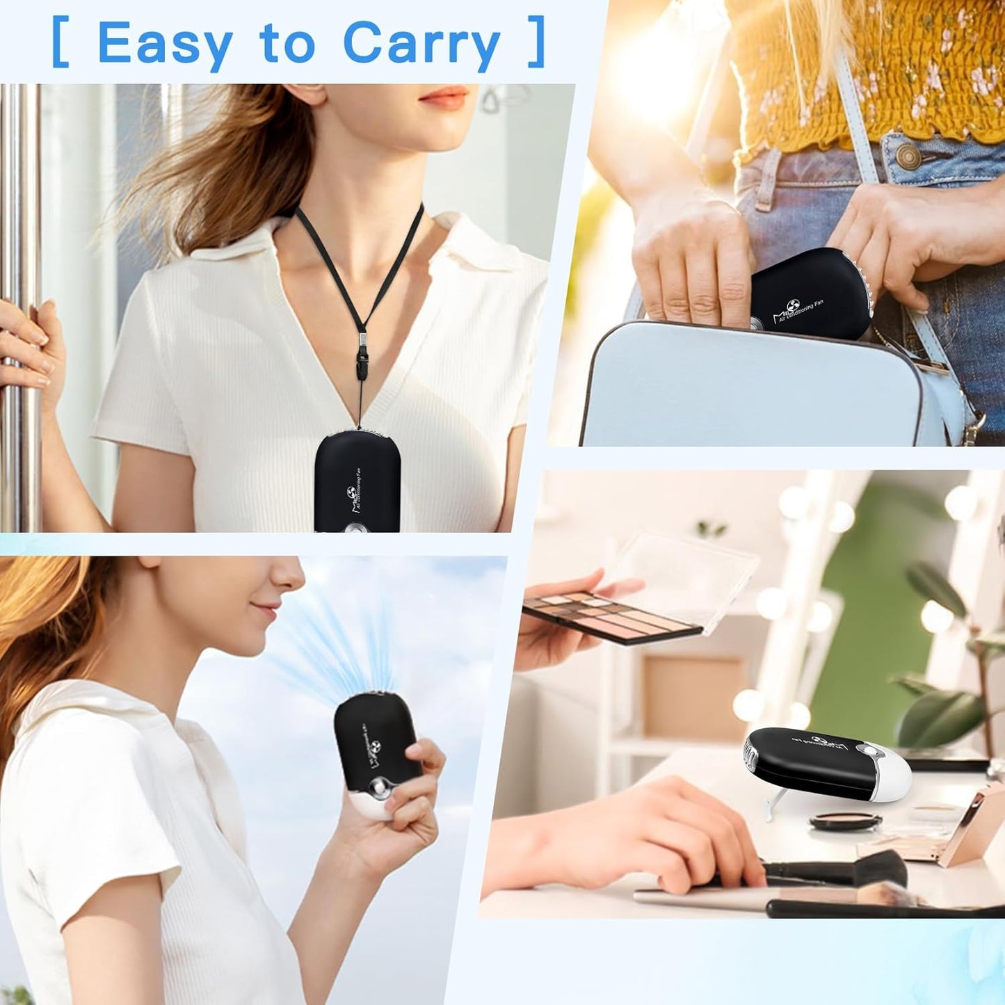 Lash Fan Mini Portable Eyelash Fan Handheld for Eyelash Extension Rechargeable USB C Air Cooling Blower with Built in Sponge Lash Extension Application(Pink)