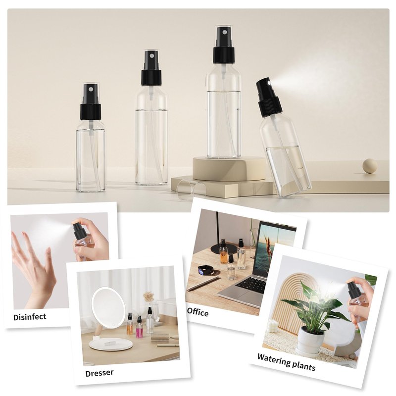 EPHECH 50PCS Small Spray Bottle, 4oz/120ml Travel Spray Bottle Clear Fine Mist Spray Bottles Plastic Empty Refillable Spray Bottles for Skin Care, Hair Care, Plant Care & Home Cleaning