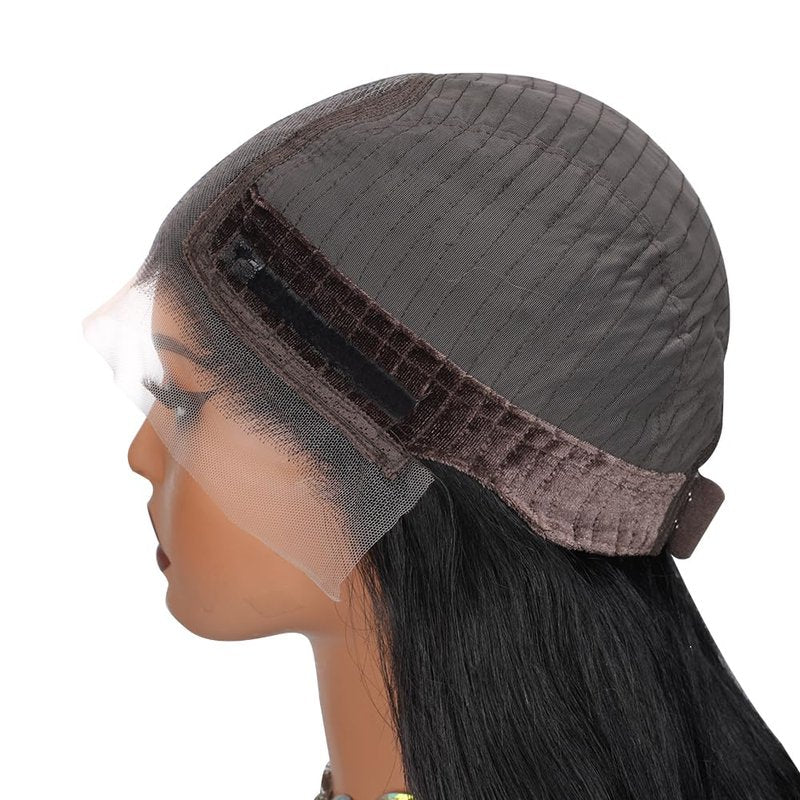 Monicass Velvet Grip Wig Bob Wig Human Hair Glueless Wigs Pre Plucked Pre Cut 12×5 T shaped- HD Lace Front Glueless Wigs Human Hair 180% Density Short Straight Bob Wigs for Black Women (10inch)