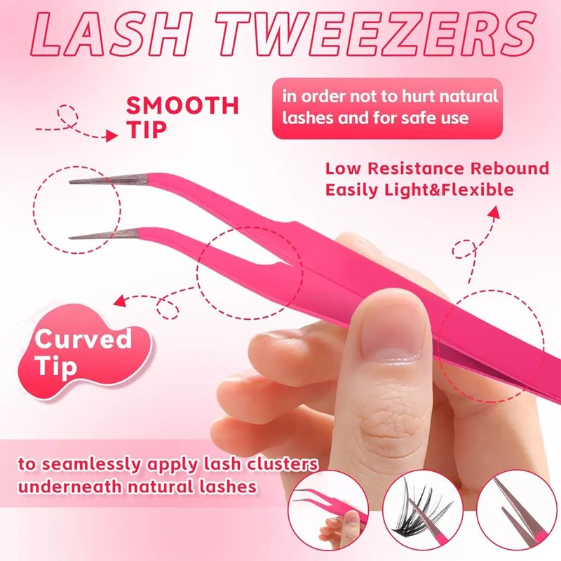 Lash Extension Kit - 800 Pcs 30D-100D Fluffy Volume Individual DIY Eyelashes | Wispy 9-16mm with Glue & Tweezers