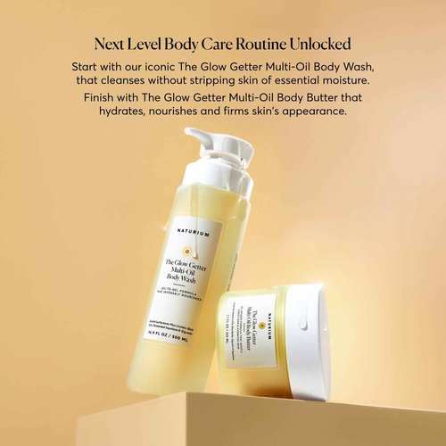 Naturium The Glow Getter Whipped Multi-Oil Body Butter, Firming Cream & Body Moisturizer with Shea Butter, 7.7 fl oz