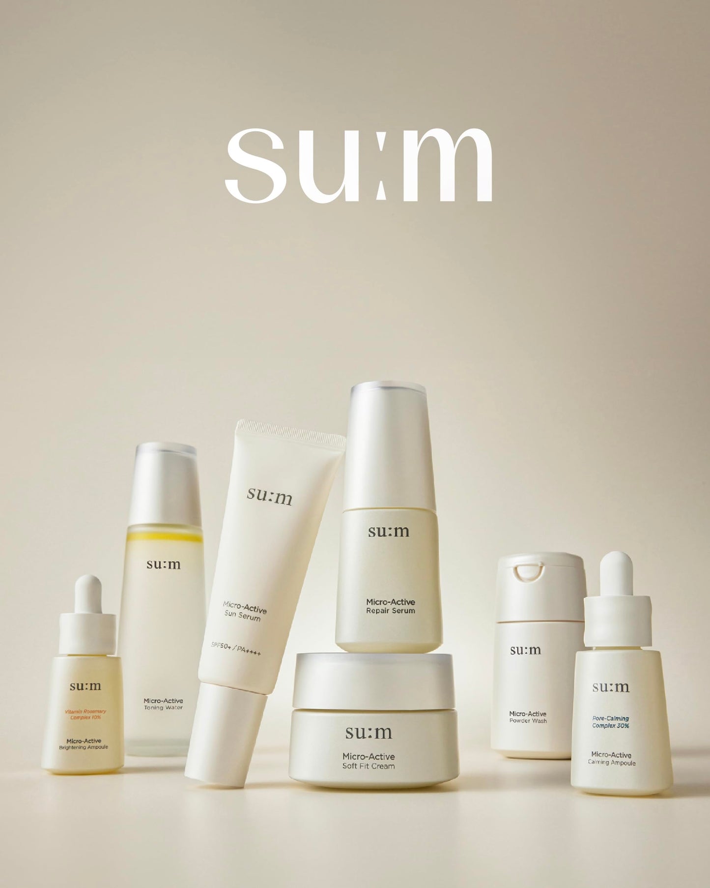 SU:M Micro-Active Calming Ampoule (0.5 fl oz) - Soothing Serum for Redness & Uneven Skin Texture, Provides Quick Relief for Sensitive Skin, Herbal Scent, Korean Skin Care