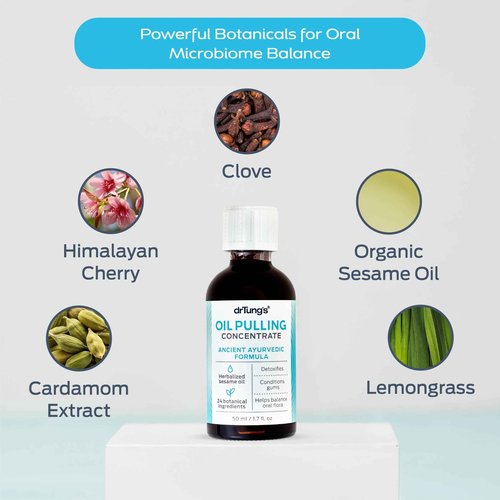 DrTung's Oil Pulling Concentrate - Oral Care, Oil Pulling for Teeth, Pulling Oil for Mouth Gum Health, Oil Pulling for Teeth and Gums, Teeth Pulling Oil, Oil Pulling Mouthwash, Teeth Care - 1.7 Fl Oz