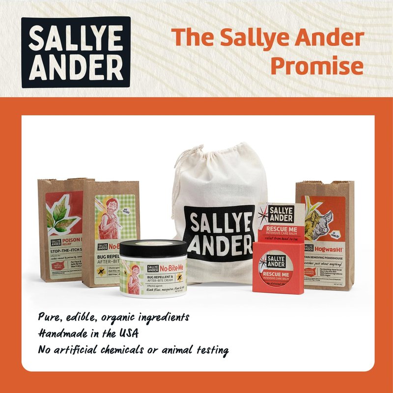 SALLYEANDER Heavy Duty Foot Therapy Cream - 2oz - Essential Oil Infused Healing Formula - Bold Tea Tree Oil, Mint, & Herbal Scent - Moisturize Dry Cracked Feet