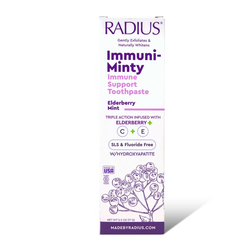 Radius ImmuniMinty Immune Support Toothpaste 2.5 Oz - Elderberry Mint - Pack of 3
