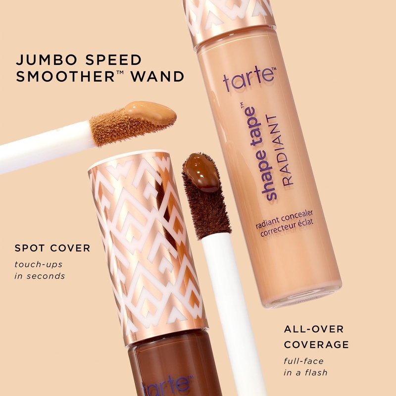tarte shape tape radiant concealer – Medium-Coverage, Hydrating Finish Under Eye Concealer for Dark Circles, Redness & Discoloration, Vegan, Cruelty-Free, full size, 57S rich sand