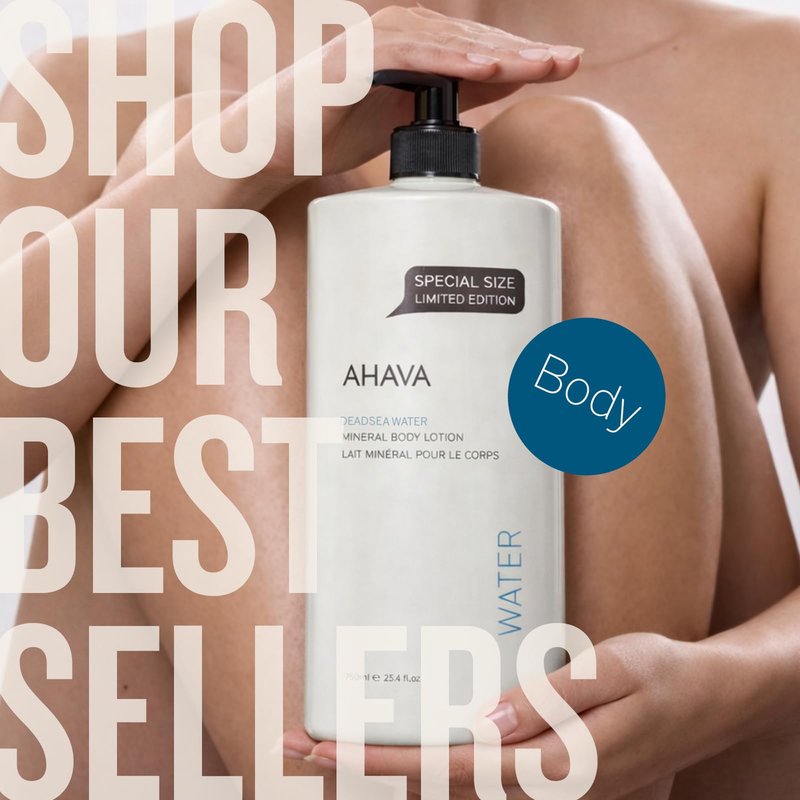 AHAVA Dead Sea Water Mineral Body Lotion - Daily Moisturizing & Hydrating Body Lotion with Osmoter, Exclusive blend of Dead Sea Minerals & Botanical Extracts, Original, 24 Fl.Oz (Packaging May Vary)