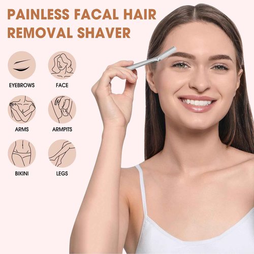 New Upgrades Facial Razor Replacement Blades - Better quality, Compatible with Tweezerman Stainless Steel Facial Razor - 20 Count