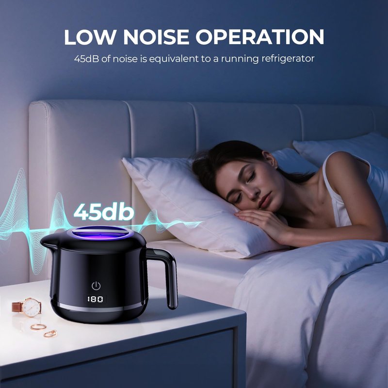 GYNHD Ultrasonic Retainer Cleaner Machine - 45kHz Ultrasonic Cleaner - 200ML Mouth Guard & Denture Cleaner Pod & Jewelry - 5 Modes with Digital Timer - Upgrade Water Bottle Design