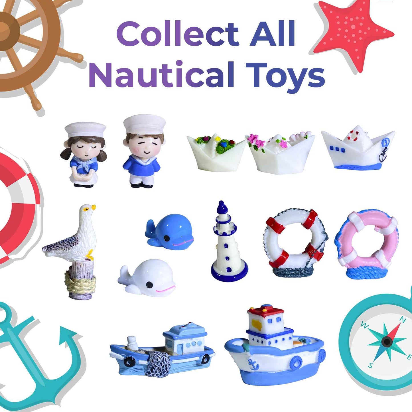 Bath Bombs for Kids Set with Toys Surprise Inside for Kids | Nautical Toys | Natural and Safe for Girls, Boys, Teens - Perfect for Gift - Handmade in USA