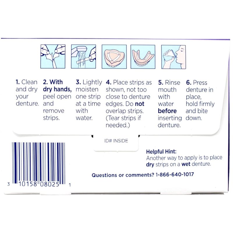 Super Poligrip Comfort Seal Denture and Partials Adhesive Strips, 40 Count (Pack of 5)
