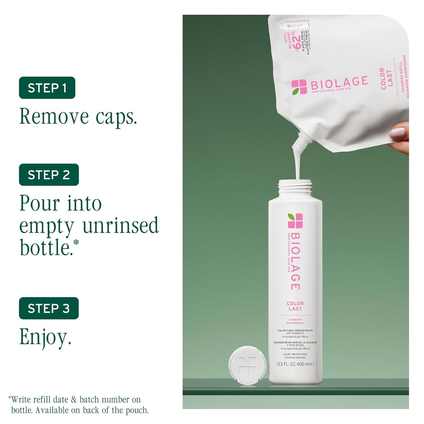 Biolage Color Last Shampoo - For Color-Treated Hair, Nourishes, Strengthens, Hydrates, Soybean Oil & Stearic Acid, Paraben & Mineral Oil-Free, Vegan, Packaging May Vary