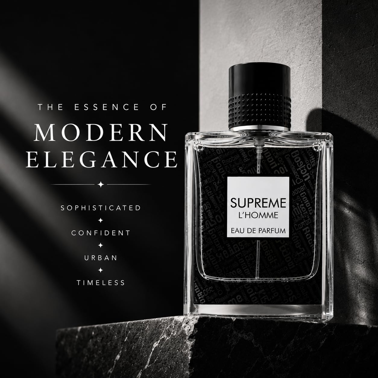 Fragrance World Supreme L'homme Eau De Parfum Spray for Men, 3.4 Ounce