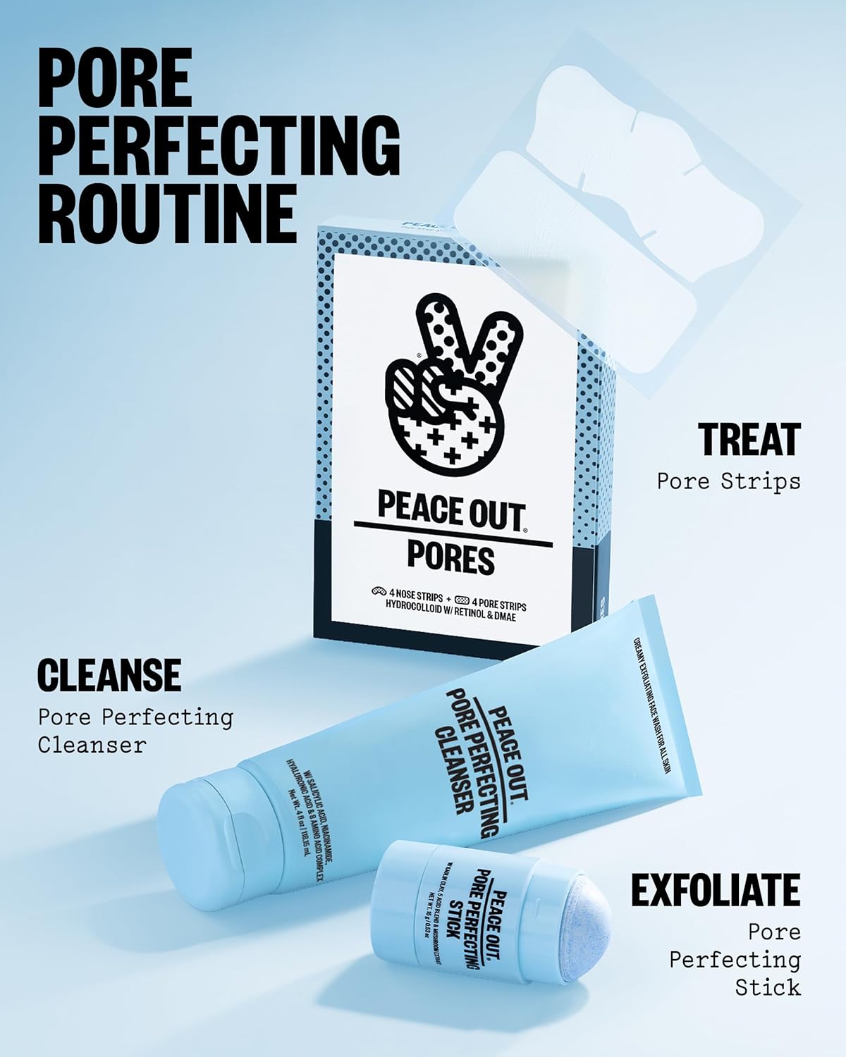 Pore Perfecting Stick - Kaolin Clay Exfoliating Face Cleanser with Glycolic & Salicylic Acids | 0.53 oz