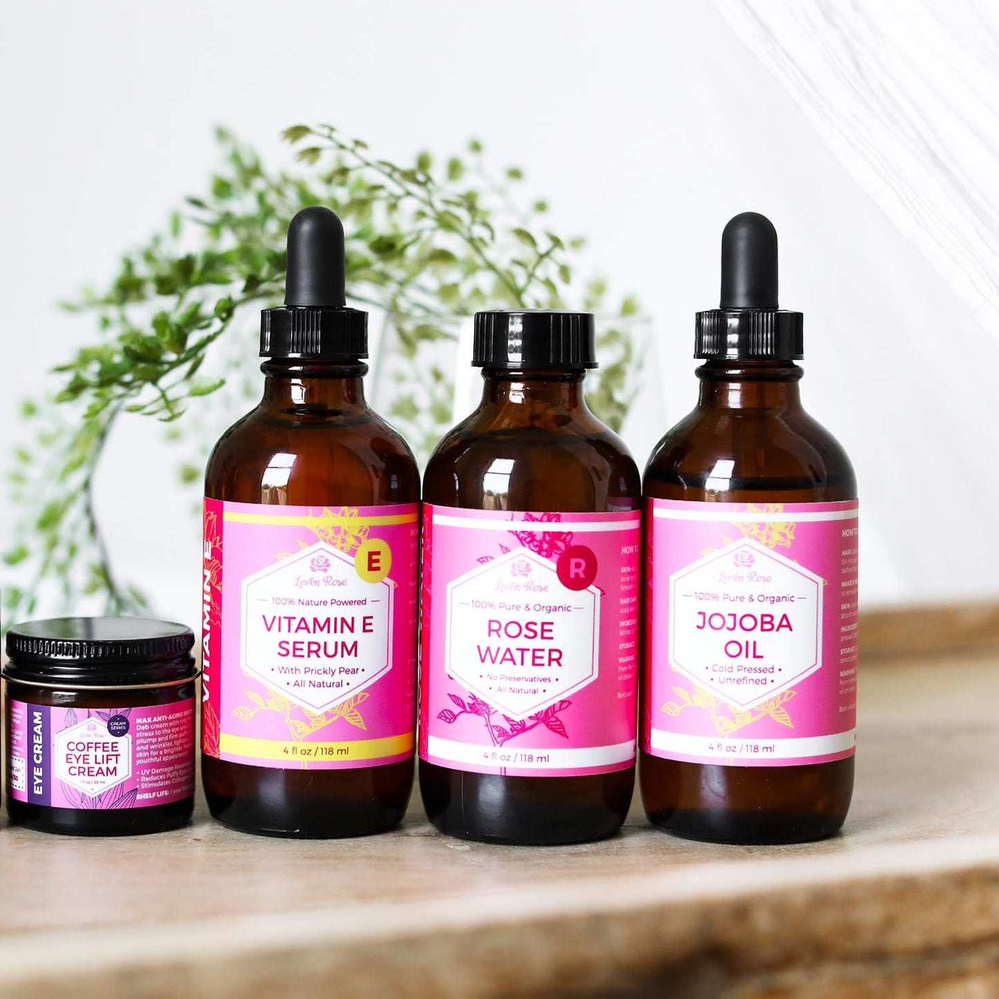 Jojoba Oil & Rose Water Facial Toner Bundle - Hydrating Moisturizer for Skin, Hair, Body & Nails | 4 oz Each
