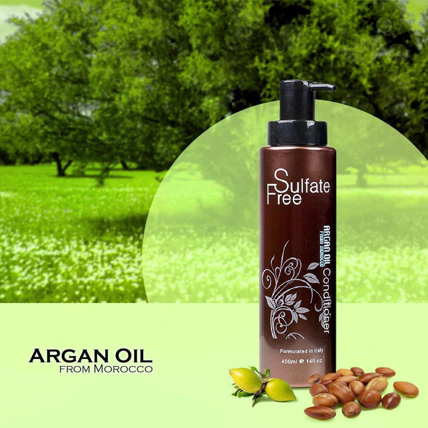 BINGO HAIR CARE Moroccan Argan Oil Shampoo and Conditioner Set, 100% Natural and Organic ,Revitalizing, Moisturizing, Anti-Frizz, Sulfate and Paraben Free, 42 Fl Oz