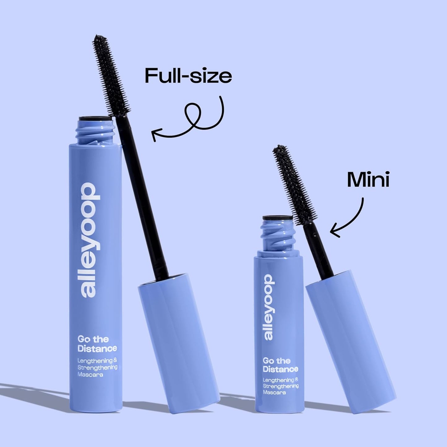 Alleyoop Tubing Mascara Black - Lengthening Smudge-Proof Formula for Sensitive Eyes | Vegan & Biotin Infused, Mini 4 mL