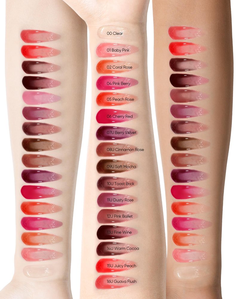 SKINTIFIC Peptide Brightening Lip Serum, Hydrating & Plumping Tinted Lip Gloss, Moisturizing Lip Balm with Polypeptides & Squalane for Glossy Sheer, Smooth Lips(01 Baby Pink)
