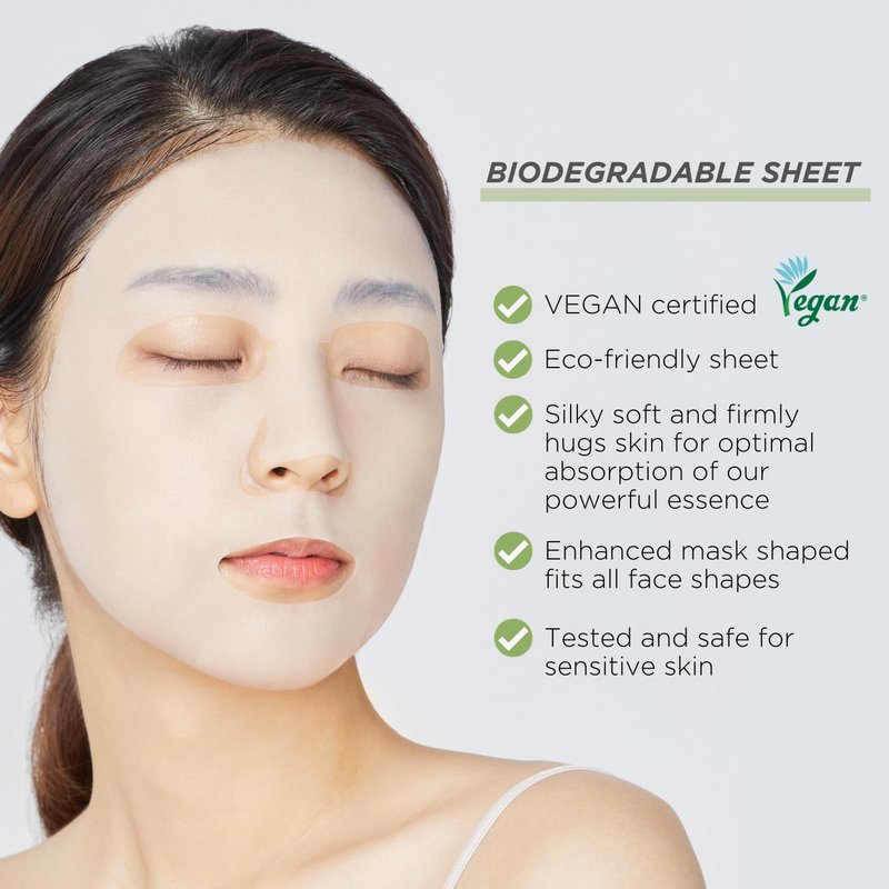 Korean Sheet Mask - Mediheal Collagen & Tea Tree Face Mask | 20 Sheets for Lifting, Firming, Soothing All Skin Types