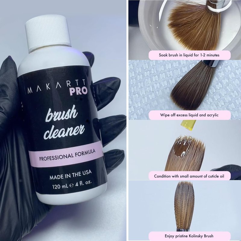 MakarttPro Kolinsky Acrylic Nail Brush Size 12 – 100% Pure Kolinsky Hair for Acrylic Application, Bigger Bead Control, Anti-Clogging, Acetone Resistant Handle