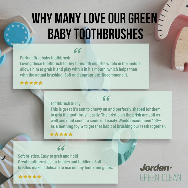 Jordan* ® | Step 1 Green Clean Toddler Toothbrush | Pack 3 Units | Manual