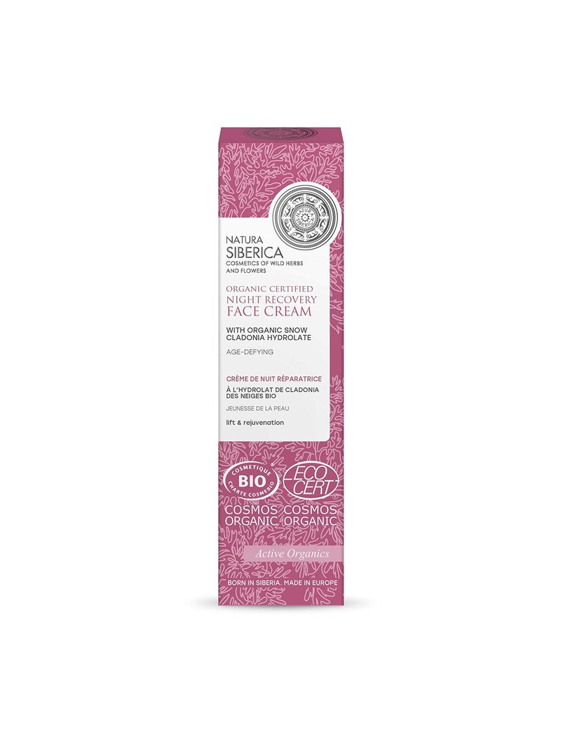 NATURA SIBERICA Snow Cladonia Age Defying Night Recovery Face Cream, 50 ML