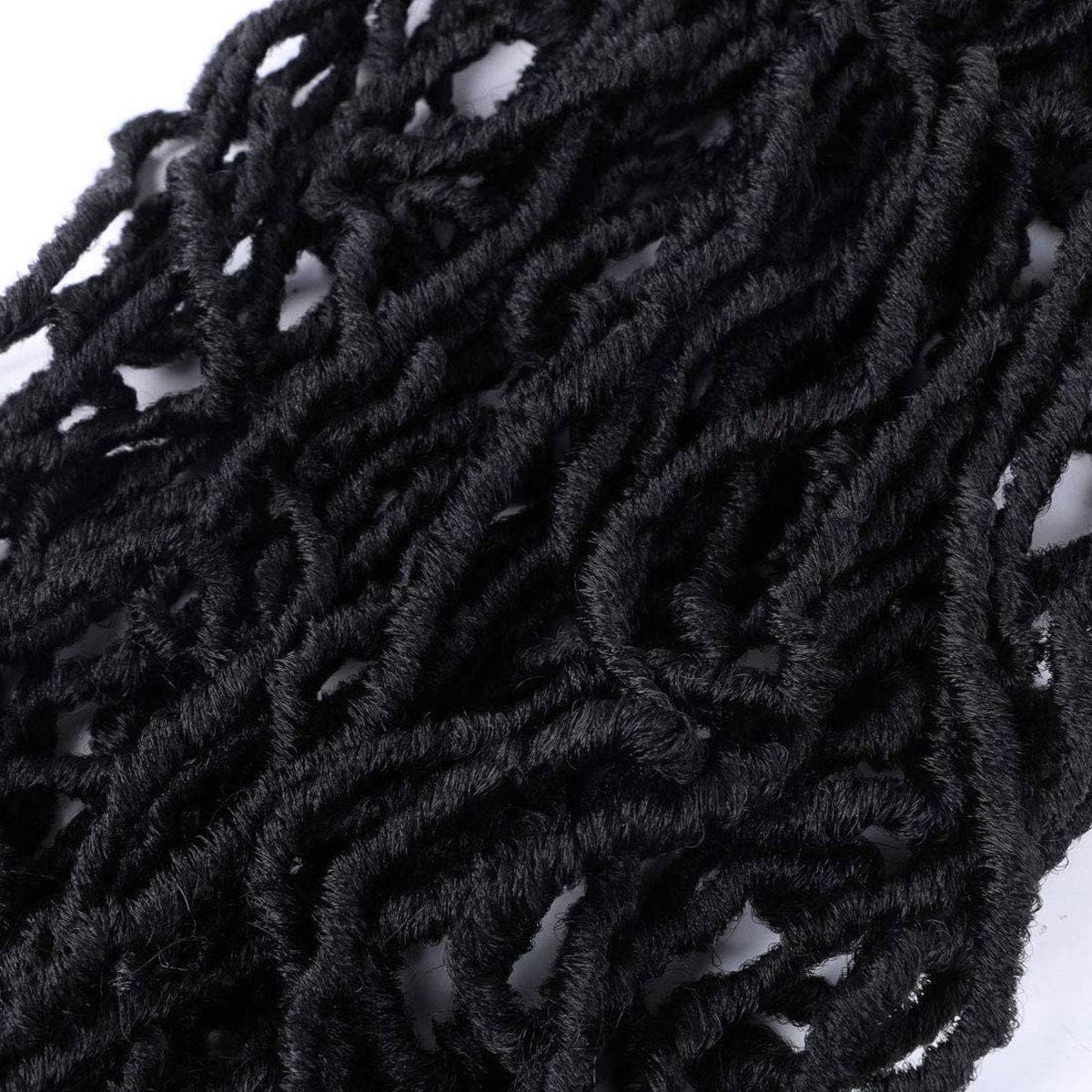 8 Packs Soft Locs Crochet Hair Pre Looped 24 Inch Faux Locs Crochet Braids for Butterfly Locs Synthetic Hair For Black Women (1B, 24 Inch (Pack of 8))