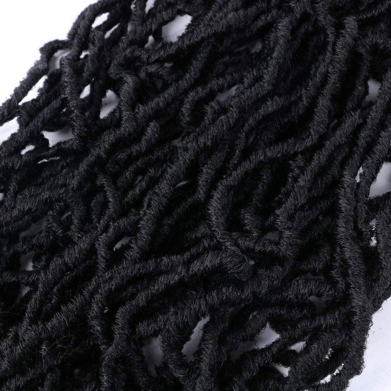 8 Packs Soft Locs Crochet Hair Pre Looped 24 Inch Faux Locs Crochet Braids for Butterfly Locs Synthetic Hair For Black Women (1B, 24 Inch (Pack of 8))