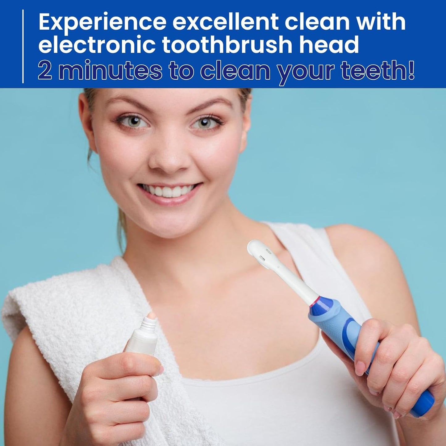 Replacement Brush Heads Compatible with Oral B- Double Clean Design, Double Clean Brush Heads, Compatible with Braun Oral-B Dual Clean Electric Toothbrush - Pack of 4