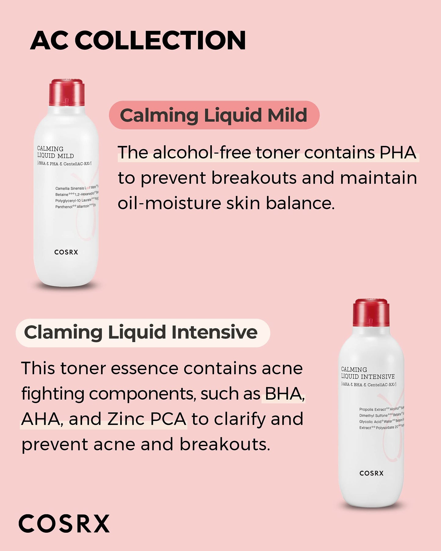 COSRX AC COLLECTION CALMING LIQUID MILD, 4.22 Ounce