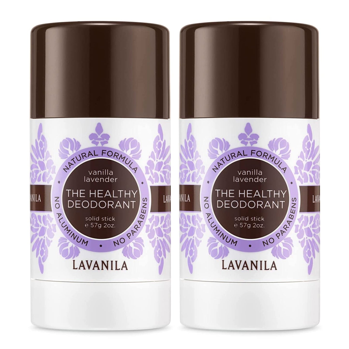 Lavanila Vanilla Lavender Deodorant for Women 2 Oz (2-Pack)