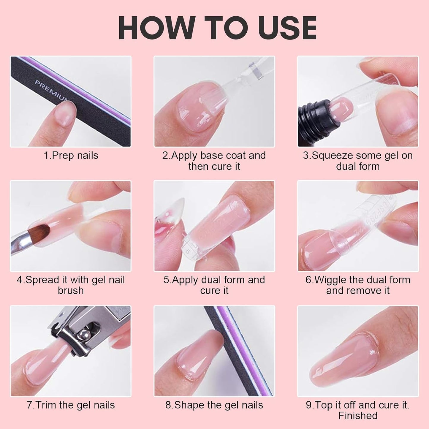 Makartt Poly Nail Gel: Clear 50ML Gel Builder for Natural-Looking Strengthener 3D Molding Gel for Trendy Nail Art-Long-Lasting and Easy to Use Supplies