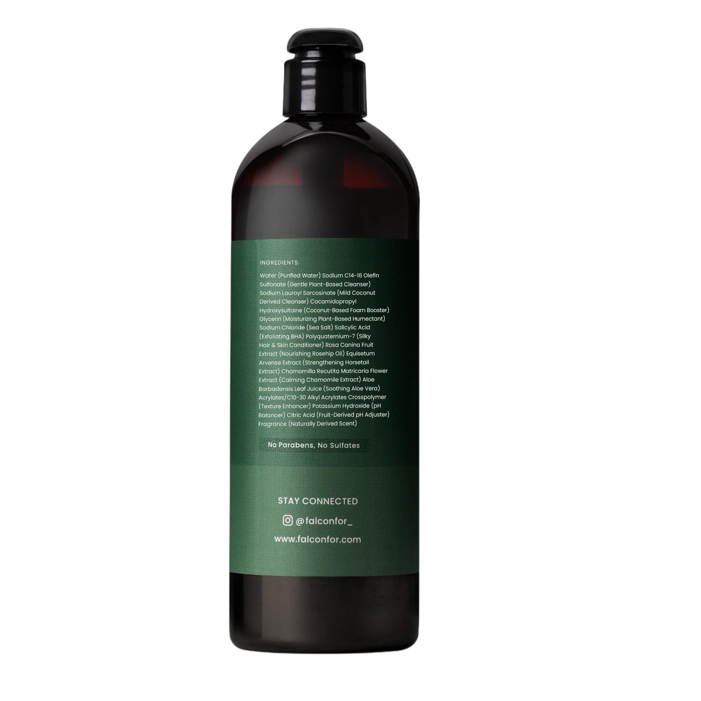 Falcon Personal Care Hair Face Body Wash | 3-in-1 Moisturizing Formula, Bergamot Cedar Scent, Paraben & Sulfate Free, Natural Ingredients, Gentle Cleansing, 16 fl oz