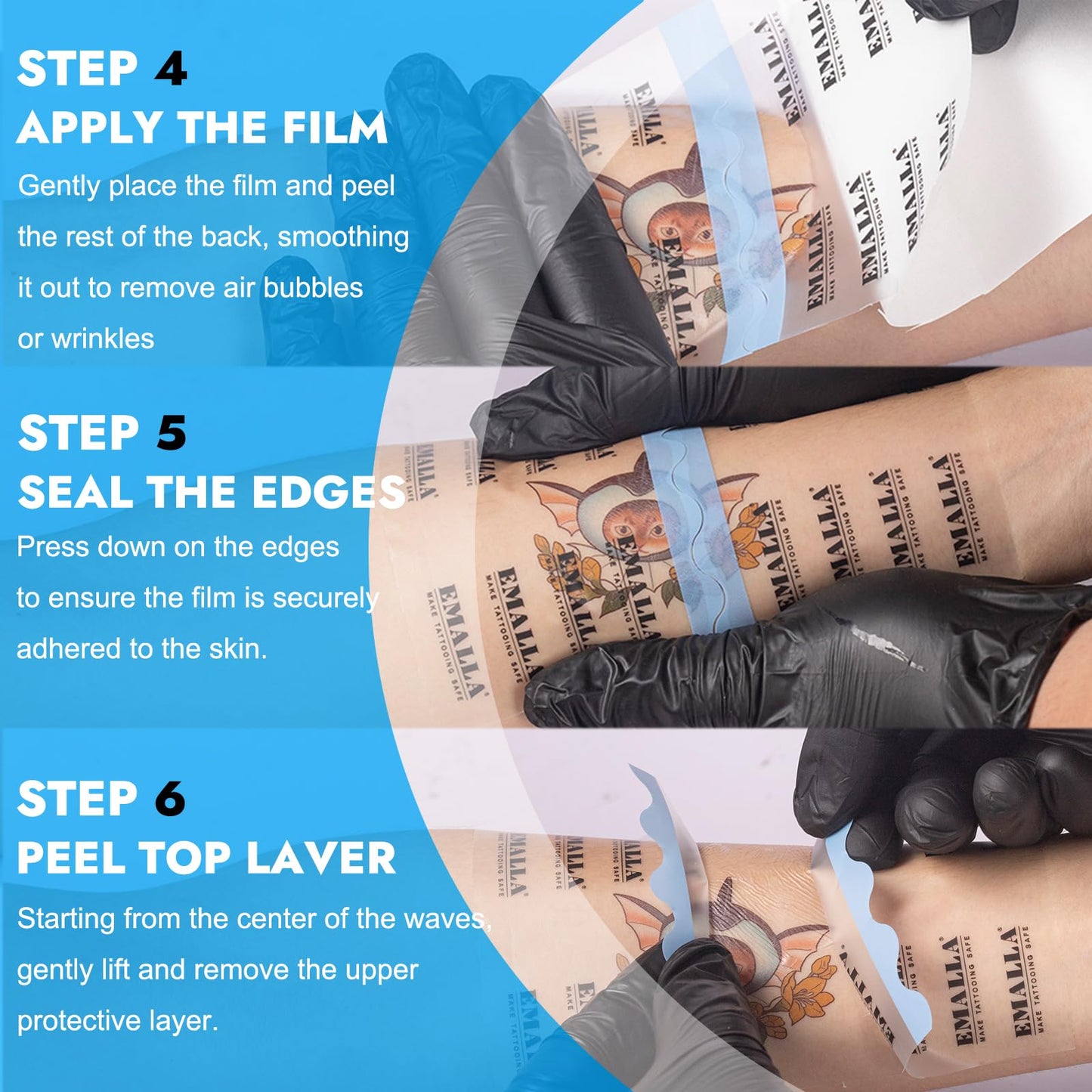 Tattoo Aftercare Bandage - 5.9“ X 10.9 Yards Second Skin Tattoo Cover Invisible Matte Latex-Free Waterproof Tattoo Bandages Tattoo Wraps for Healing Tattoo Protection Film