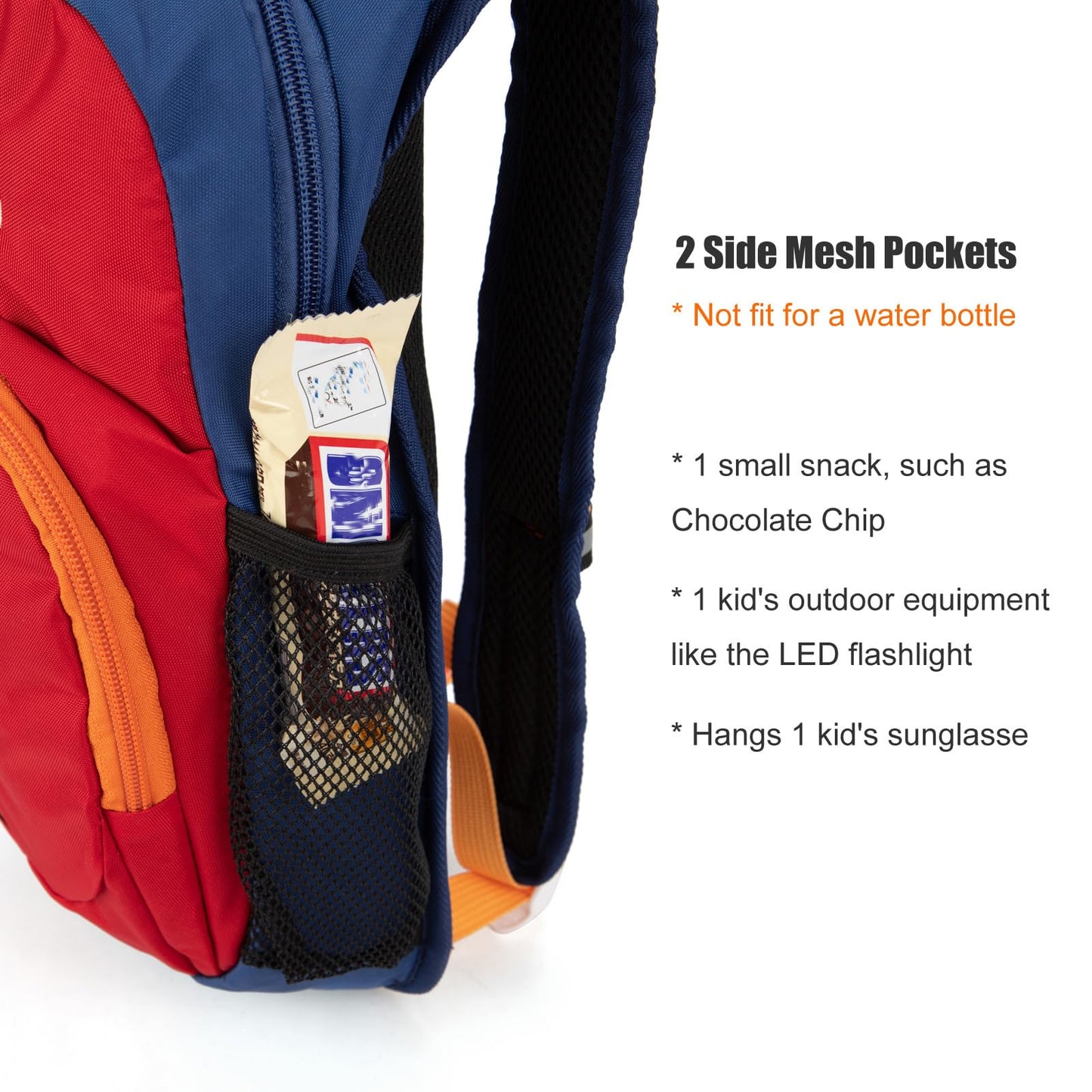 Ivygreen Kids Hydration Backpack, Hiking Backpack for Boys or Girls with 1.5L Water Bladder, Red