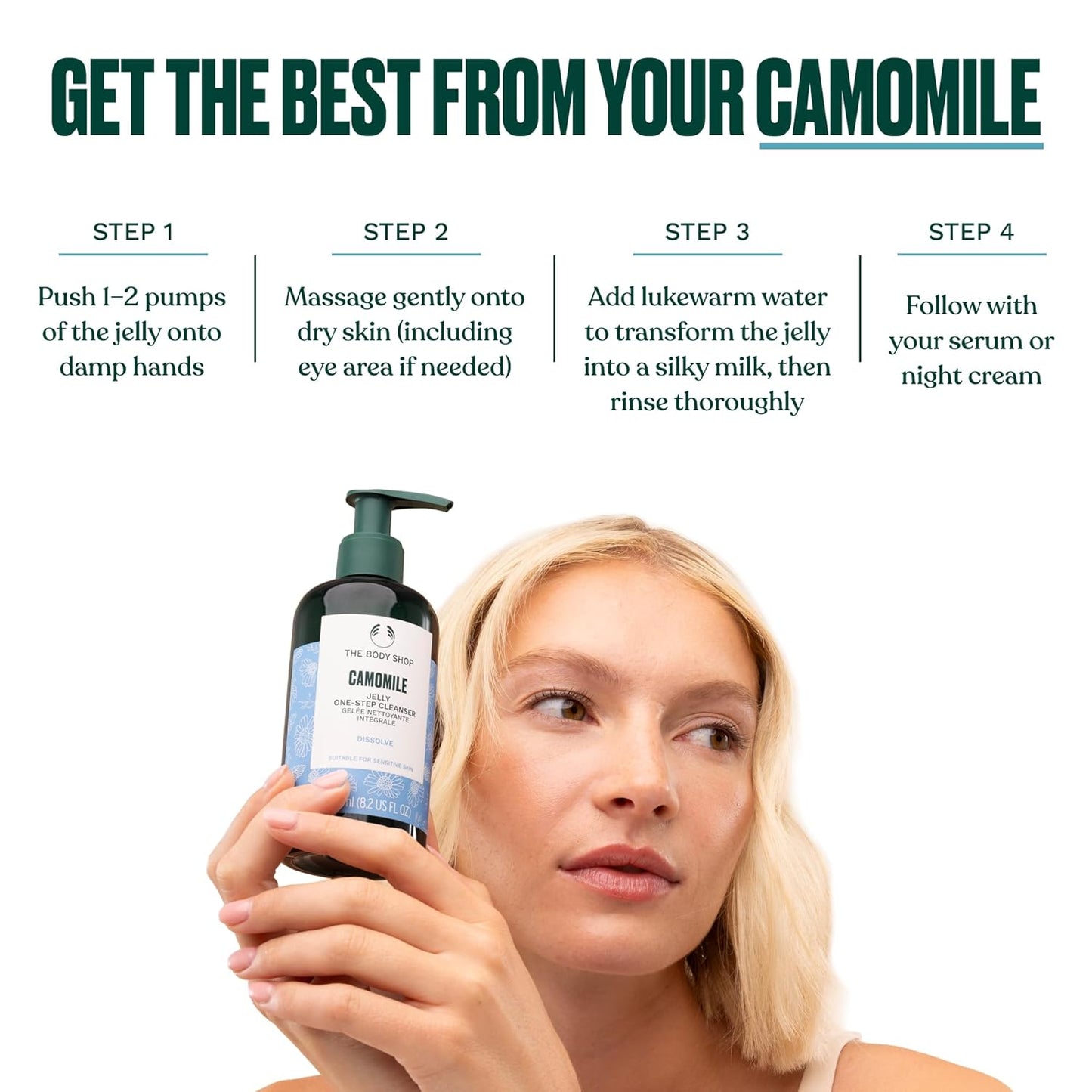 Camomile Jelly Cleanser - Gentle One-Step Cleanser for Sensitive Skin | 8.2 Fl Oz
