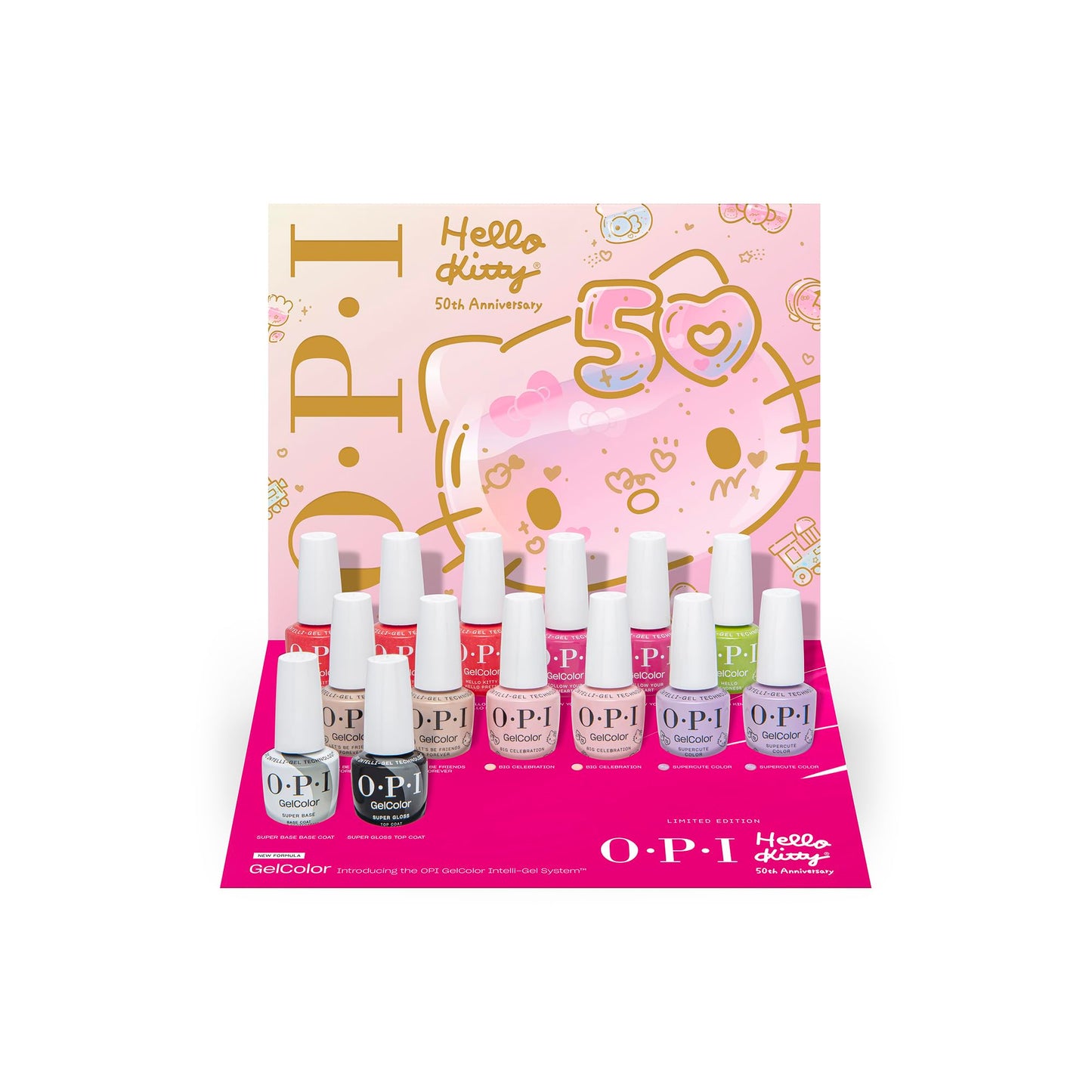 OPI GelColor Follow Your Heart | Opaque Bright Pink Crème UV Cure Gel Nail Polish | Hello Kitty Limited Edition Collection