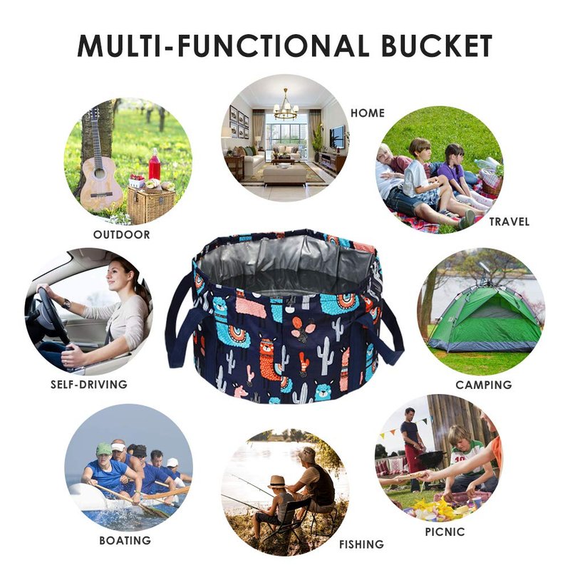 Collapsible Foot Bath Basin for Soaking Feet, Portable Foot Bath Tub Bag with Handles, for Adults and Kids, Pedicure Foot Spa Bucket for Outdoor Washing Camping Travel