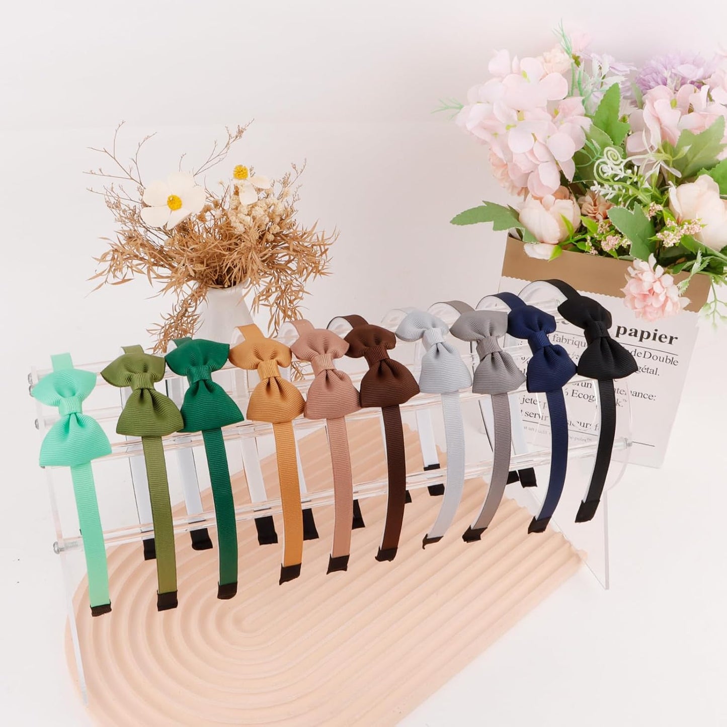 Toddler Headbands with Bows - Soft, Cute Hair Accessories for Girls (10pcs)