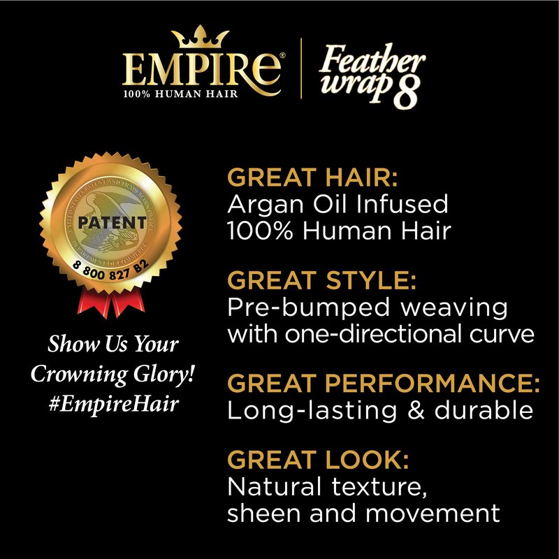 Sensationnel Empire bump weaving hairextension - feather wrap 8 inch human hair short bun weave styling (30 LIGHTAUBURN)